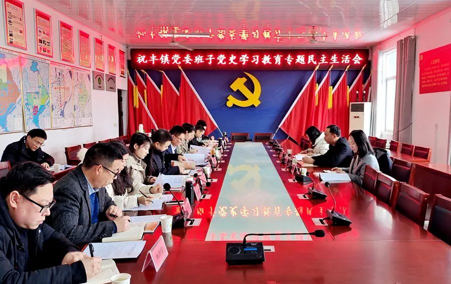 郭蕾指导祝丰镇党委班子党史学习教育专题民主生活会