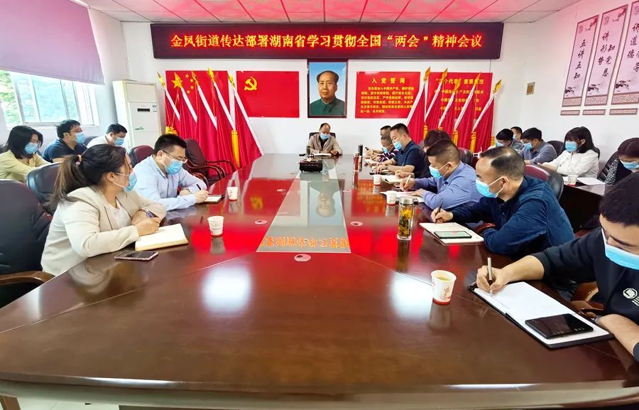 金凤街道召开会议传达学习全国两会精神