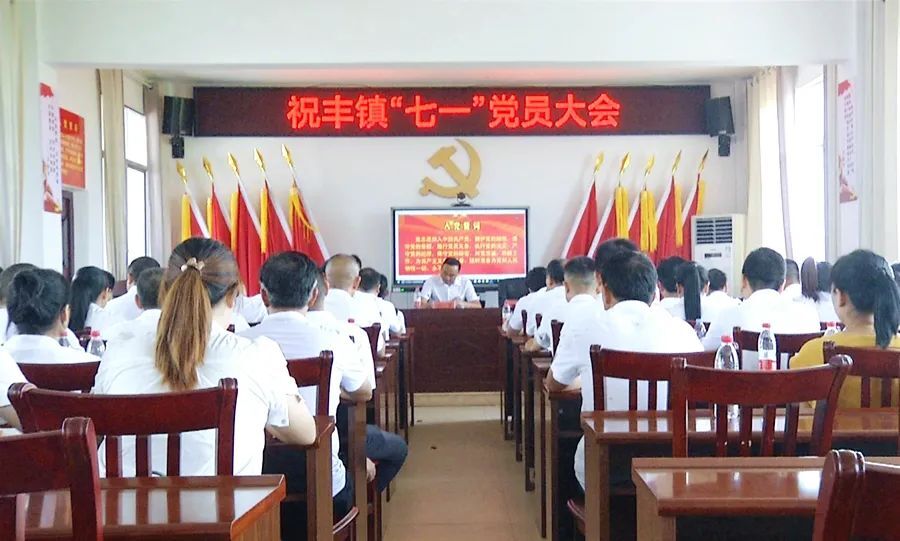 祝丰镇召开 “七一”党员大会