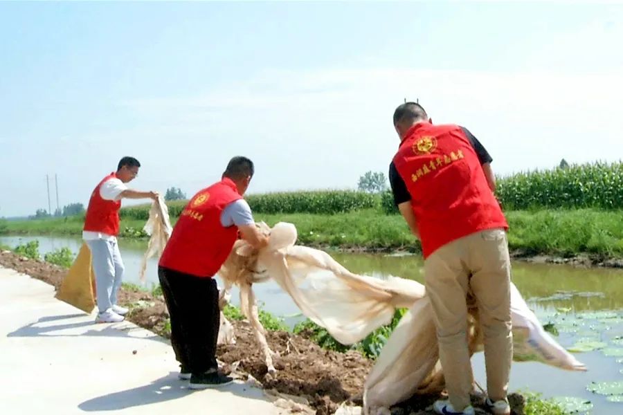 祝丰镇开展河道周边环境整治活动
