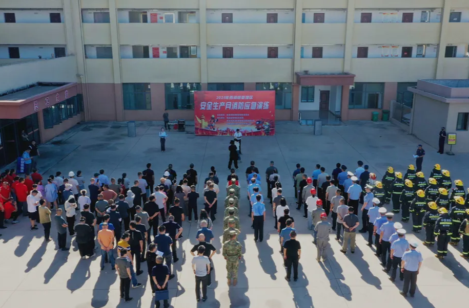 西洞庭管理区开展消防救援实战演练